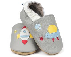 Leren Babyschoentjes Zacht voor Babyjongen en Babymeisje - Eerste Kruipschoenen met Patroon