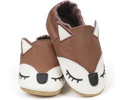 Leren Babyschoentjes Zacht voor Babyjongen en Babymeisje - Eerste Kruipschoenen met Patroon