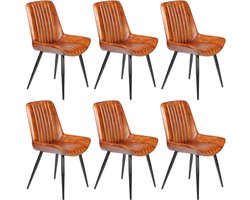 Leren eetkamerstoelen bruin – comfortabele stoelen voor eetkamer, kantoor & wachtruimte