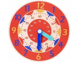 Leren klok kijken rood - educatie klok kijken