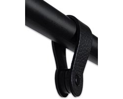 Leren Magneet Theedoekhaak - Zwart - Ophanghaakje voor Keukendoek - Handdoekhaakje - Handdoeklus - 2 Stuks