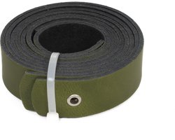 Leren Plankdragers - Set van 2 – Groen - Olijfgroen - 85 cm Lengte, 3 cm Breed - Stijlvolle Wanddecoratie