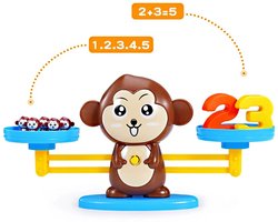 Leren rekenen - Weegschaal - Aap - Educatief speelgoed - Montessori speelgoed - Kinderspeelgoed - 4 jaar - 5 jaar - 6 jaar