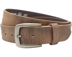Leren Riem Bruin - Jeans riem - Heren riemen - Taillemaat 120 - Dames riemen - Stoere Riem - Stevig Leer - Casual - Trendy riem