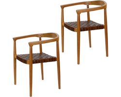 Leren stoel - eetkamerstoel - set van 2, set van 4, of set van 6