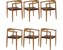 Leren stoel - eetkamerstoel - set van 2, set van 4, of set van 6