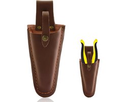 Leren tas voor snoeischaren en gereedschap, hoogwaardige houder voor tuinaccessoires, ideaal voor tuinieren, scharen en precisiegereedschap