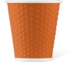 Les Artistes Paris Beker porselein 180ml - met siliconen grip honingraat - Orange - LP-A1127