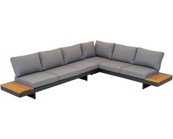 Lesli Living Barbados hoek loungeset 5-delig | aluminium + teakhout | 323x245cm | Natural Teak | 6 personen