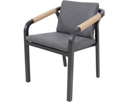 Lesli Living - Bistrostoel Rimini - Zwart - 58x60x75cm - Set van 4