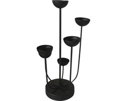 Lesli Living - Kaarshouder Mira - Zwart - 22,5x23,5x45,5cm