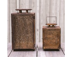 Lesli Living Lantaarn Spot Brown Antique – Stijlvolle Vintage Lantaarn