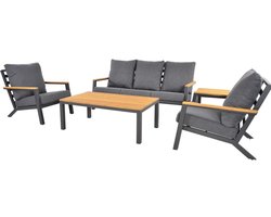 Lesli Living - Loungebank Donnan - Antraciet - 175x99x79cm