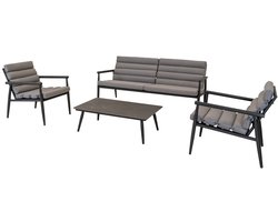 Lesli Living - Loungebank Harper - Grijs - 168x76x72cm