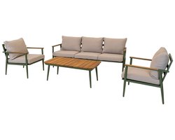 Lesli Living - Loungebank Riga - Groen - 188x74x72cm