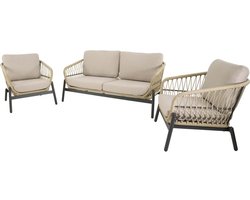 Lesli Living - Loungebank Zavi - Beige - 163,5x83x72,5cm