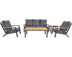 Lesli Living - Loungeset Donnan - aluminium - grijs
