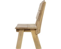 Lesli Living - Loveseat teak - Zwart - 130x63x100cm