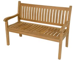 Lesli Living - Loveseat teak - Zwart - 150x65x92cm