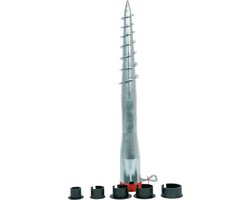 Lesli Living Parasolharing/Parasolanker - 1x - staal - 6,5 cm x 58 cm - grondpen