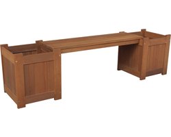 Lesli-Living-Tuinbank-met-bloembak-174x40x45-cm-teak-look