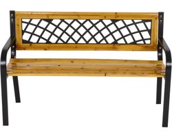Lesli Living Tuinbank York 118x50x74 cm metaal zwart