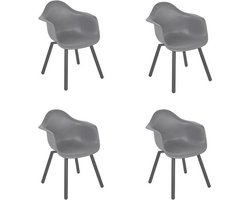 Lesli Living Tuinstoel Montreux Grijs - 4 st.