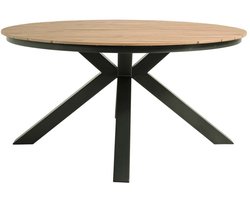 Lesli Living - Tuintafel Arezzo - Antraciet - Ø120x74cm