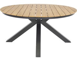 Lesli Living - Tuintafel Arezzo - Antraciet - Ø150x74cm