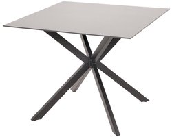 Lesli Living - Tuintafel Crest - Zwart - 90x90x73cm