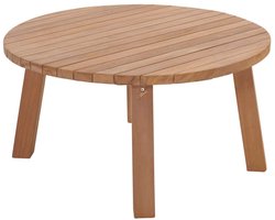 Lesli Living - Tuintafel teak - Zwart - Ø80x40cm