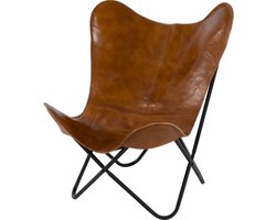 Lesli Living Vlinderstoel Buffalo 75x75x87 cm bruin