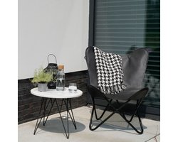 Lesli Living Vlinderstoel Buffalo 75x75x87 cm zwart