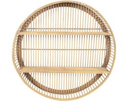 Lesli Living - Wanddecoratie Aiko - Bruin - Ø60x12cm