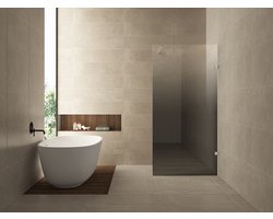 Less glasplaat rechts 1000 x 2000 x 8 mm nano spiegelrook- naar helder glas