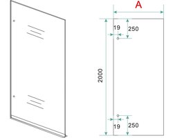 Less inloopdouche 1000 x 2000 x 8 mm – Nano vintage brons glas | Mat zwart – Profielloos
