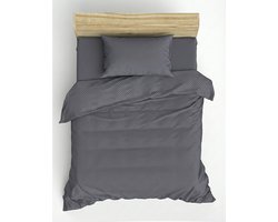 L'Essentiel Maison Plaid - Dekbedovertrek - Ranforce - Grijs - 155x220