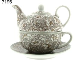 Lesser & Pavey - Tea for One Set - Bachelors Button - Theepot met Kop en Schotel - William Morris - Porselein