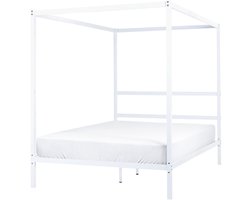 LESTARDS - Hemelbed - Wit - 140 x 200 cm - Staal