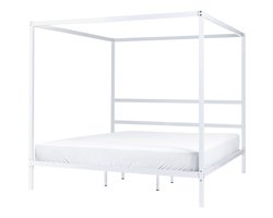 LESTARDS - Hemelbed - Wit - 180 x 200 cm - Staal