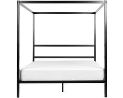 LESTARDS - Hemelbed - Zwart - 160 x 200 cm - Staal
