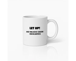 Let Op! Deze Mok Bevat Lekkere Chocolademelk – Grappige Koffiebeker voor Chocolade Liefhebbers