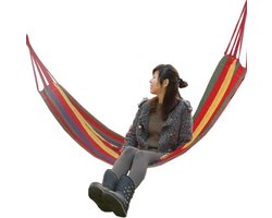 Let op type!! 200cm draagbare Multicolor kamperen buiten Canvas hangmat