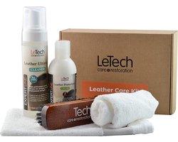 LeTech Luxe set - leer schoonmaken - meubels reinigen - crep protect - 400ml - leer reiniging & onderhoud - Colourlock - sneaker cleaner - reiniger cleaning - schoensmeer - leer onderhoud - meubelreiniger - Biologisch afbreekbraak