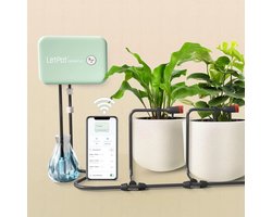 LetPot DI-3 automatisch bewateringssysteem - Irrigatiesysteem tot 10 planten - Met slimme app - Verstelbare druppelaars - Werkt met reservoir - Geen vaste wateraansluiting nodig - Stil & eenvoudig - Voor binnen en buiten - Altijd groene kamerplanten