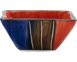 Letsopa Ceramics - Paars Oranje Bruin - Aardewerken schaaltje - Ramekin - stapelbaar bronzen earth ontwerp - Handgemaakt in Zuid Afrika - hoogwaardig keramiek - exclusief gemaakt door Letsopa Ceramics voor Nwabisa African Art