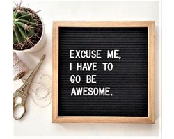 Letterbord hout - 25x25 - 380 letters, emojis, cijfers & symbolen