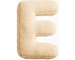 Letterkussen E – Decoratie & Speelgoed – Kinderkamer Kussen – Educatief- alfabet kussen wit
