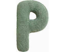 Letterkussen P groen
