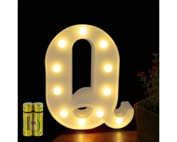 Letterlamp LED Letter Lights - Marquee Letter Q - Decoratie voor Kinderkamer - Creëer een warme sfeer - ShopVlot